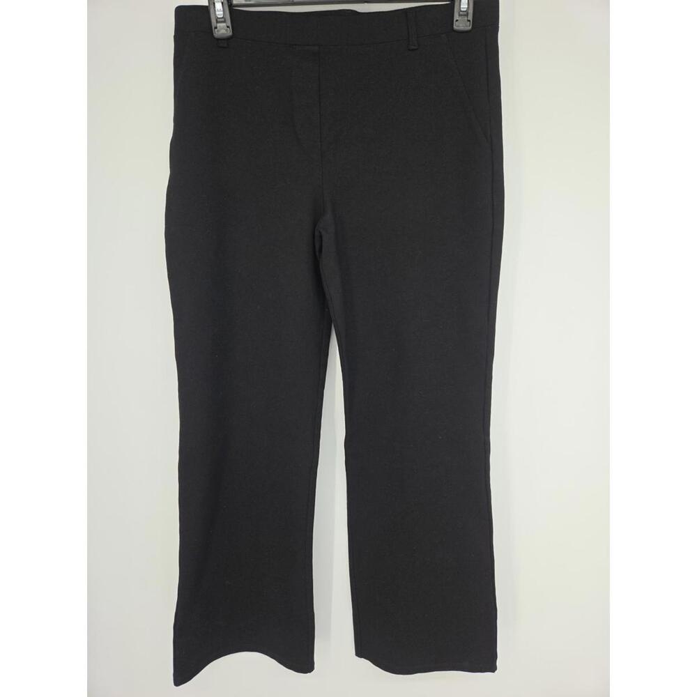 Quince Ultra-Stretch Ponte Pant‎ PXL Black Flare Leg High Rise